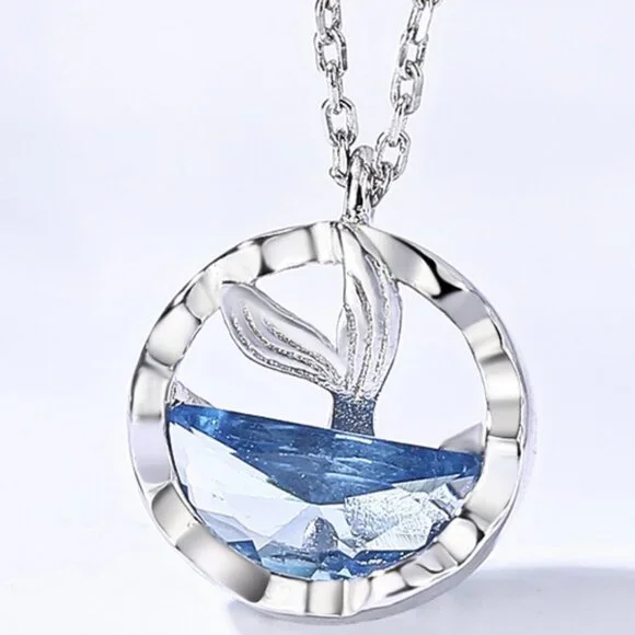 💞Unique Ocean 925 Silver Plated Mermaid Tears Necklace for Women, EVGG10…